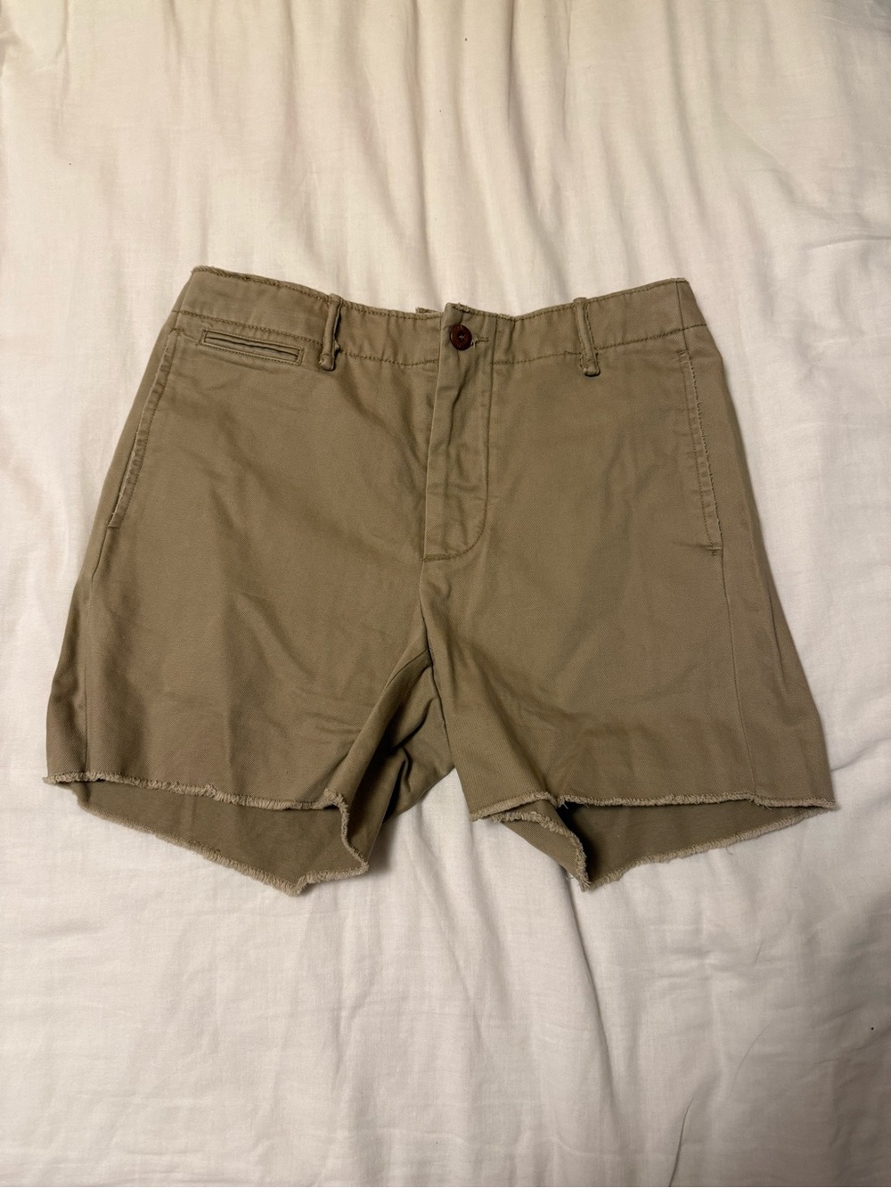 Aritzia TNA Zero Khaki Tan Cotton Shorts